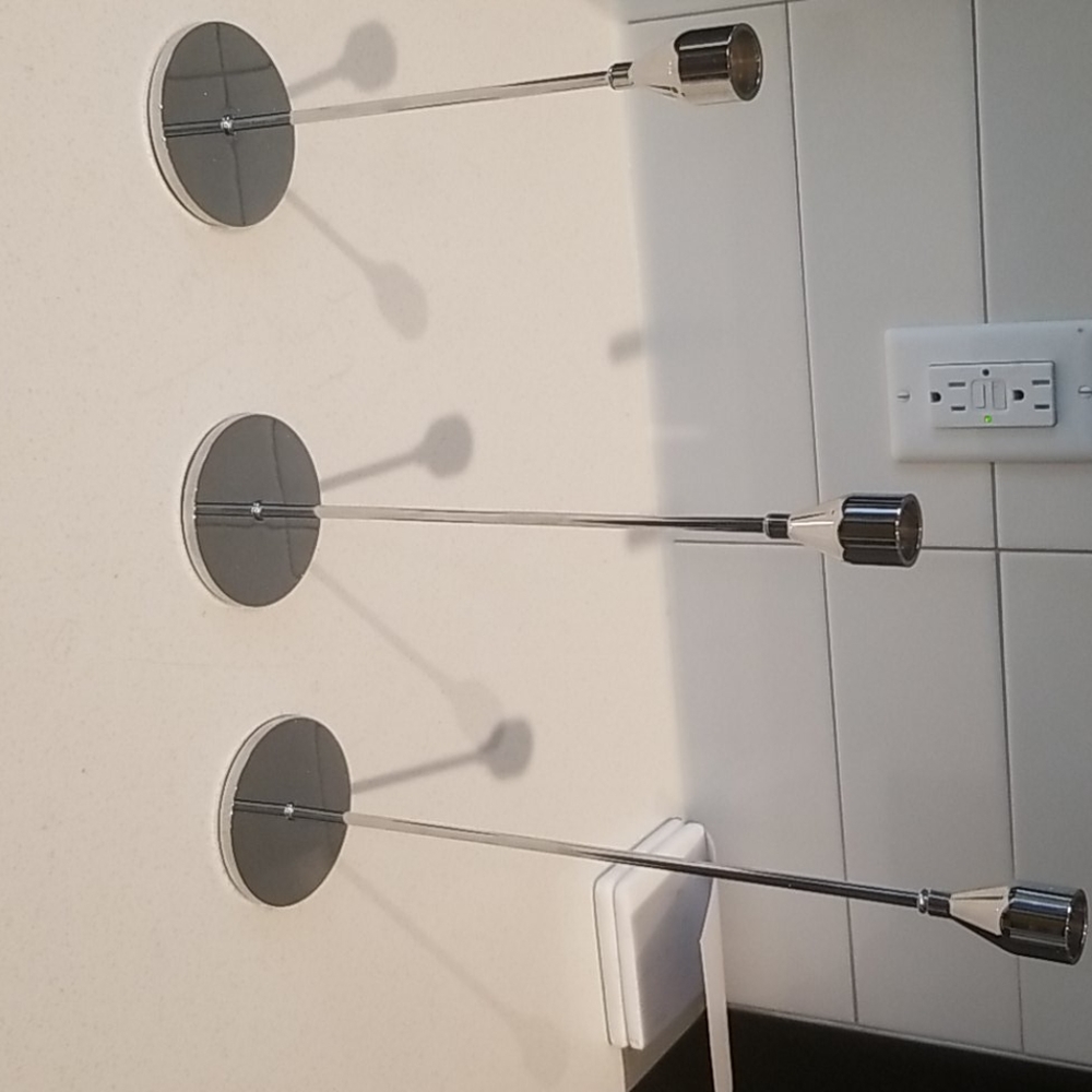 Silver candle holders